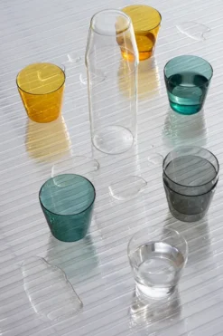 Milk, set of 1 carafe + 2 glasses, clear fra Nine