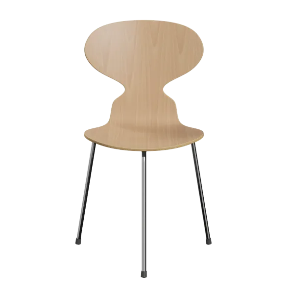 3100 Myren med 3 ben, krom stel af Arne Jacobsen