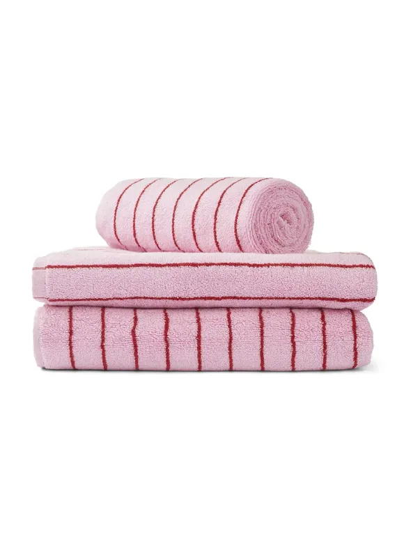 Naram towel - Baby pink & Ski patrol fra Bongusta