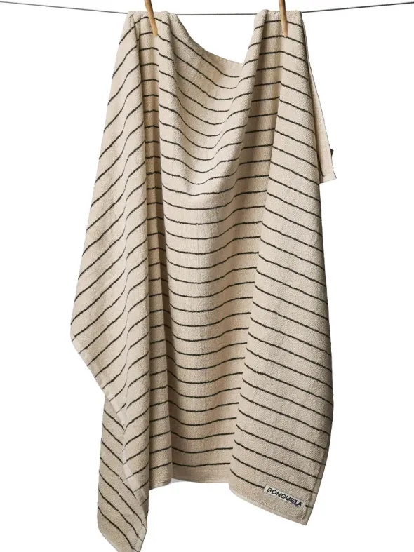 Naram towel - Creme & Ink fra Bongusta