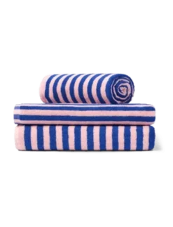 Naram towel - Dazzling blue & Rose fra Bongusta