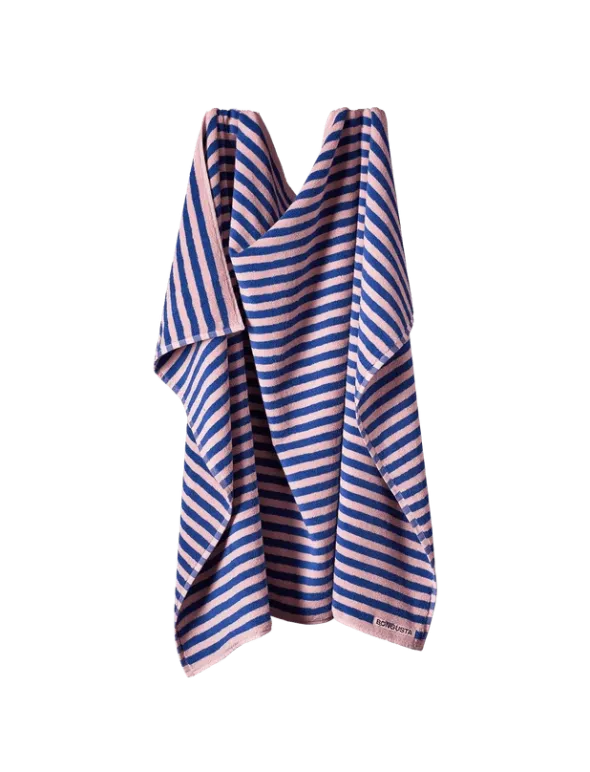 Naram towel - Dazzling blue & Rose fra Bongusta