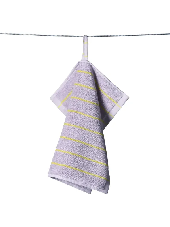 Naram towel - Lilac & Neon yellow fra Bongusta