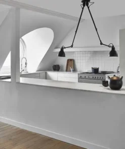 Nr. 302 dobbelt loftlampe fra Lampe Gras
