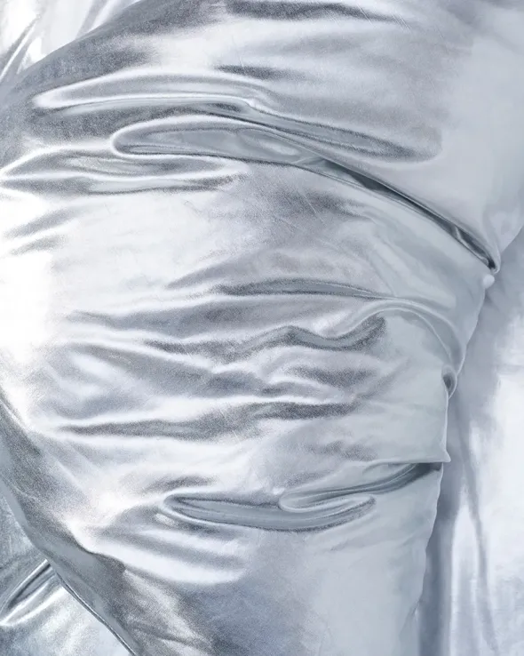 Nude Metallic Jersey Duvet Cover Single fra Magniberg
