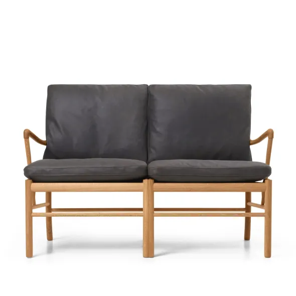 OW149-2 Colonial sofa eg olie, Terra-læder af Ole Wanscher