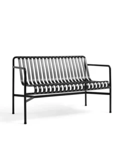 Palissade Dining Bench med armlæn, antracit fra Hay