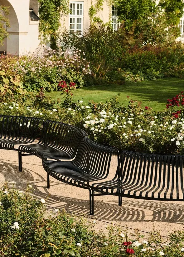 Palissade Park Dining Bench, out, antracit fra Hay