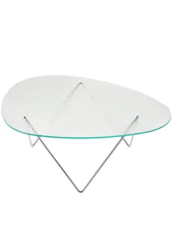 Pedrera Coffee Table, Transparent Structured Glass fra GUBI