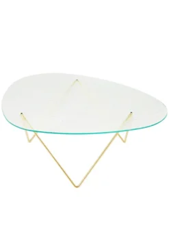 Pedrera Coffee Table, Transparent Structured Glass fra GUBI