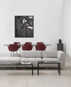 Piloti Bord, sort marquina fra Fredericia Furniture