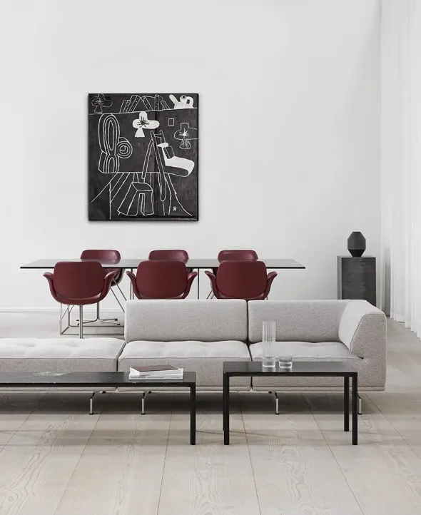 Piloti Bord, sort marquina fra Fredericia Furniture