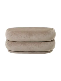 Pouf Oval, faded velvet fra Ferm Living