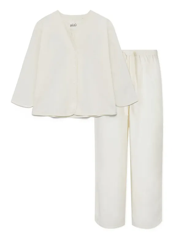 Pyjamas Poplin, pure ecru fra Aiayu