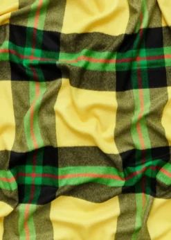 Queen blanket - Field yellow tartan fra Magniberg