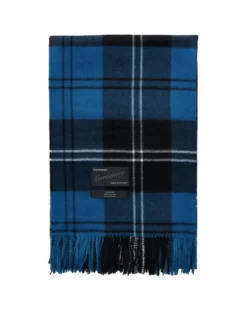 Queen blanket - Volvo blue tartan fra Magniberg