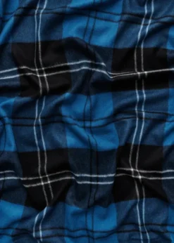 Queen blanket - Volvo blue tartan fra Magniberg