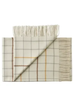 Quito Plaid, honey white fra Silkeborg Uldspinderi