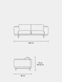 Rest 2 pers. sofa fra Muuto