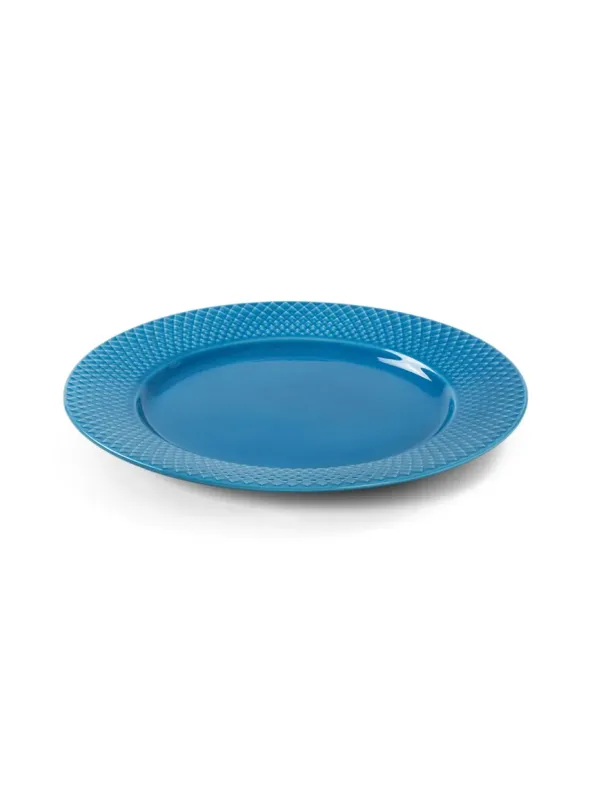 Rhombe tallerken, blå Ø27 cm fra Lyngby Porcelæn