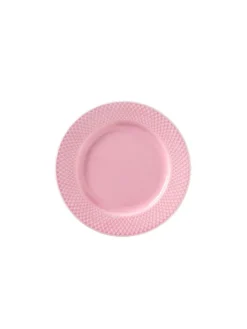 Rhombe tallerken, rosa Ø21 cm fra Lyngby Porcelæn