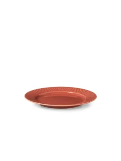 Rhombe tallerken, terracotta Ø23 cm fra Lyngby Porcelæn