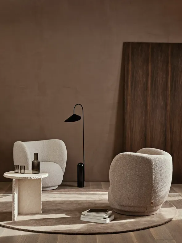Rico Lounge Chair, soft bouclé fra Ferm Living