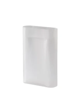 Ridge Vase, white frosted glass fra Muuto