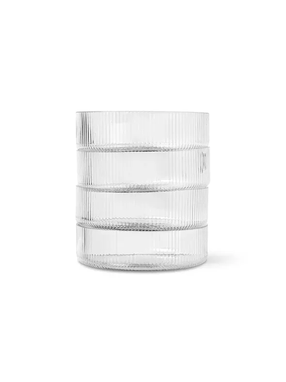 Ripple Serving Bowls Clear, sæt á 4 fra Ferm Living