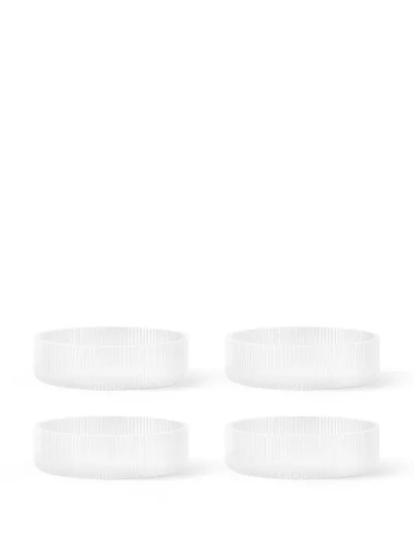 Ripple Serving Bowls Frosted, sæt á 4 fra Ferm Living