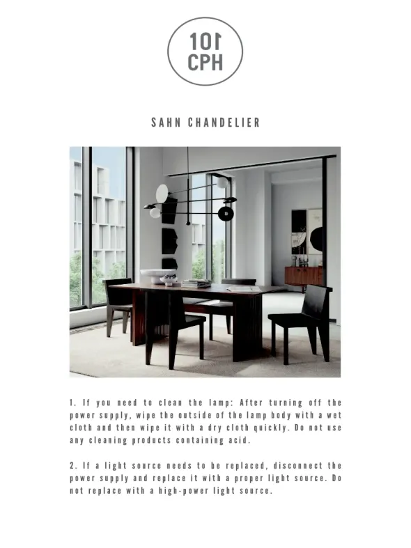 Sahn Chandelier, bronze fra 101 Copenhagen