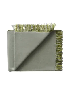 Secret Plaid, lime/moss fra Silkeborg Uldspinderi