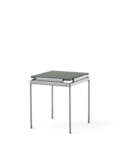 Sett LN11 Sidebord, verde guatemala marble / dark chrome fra &Tradition