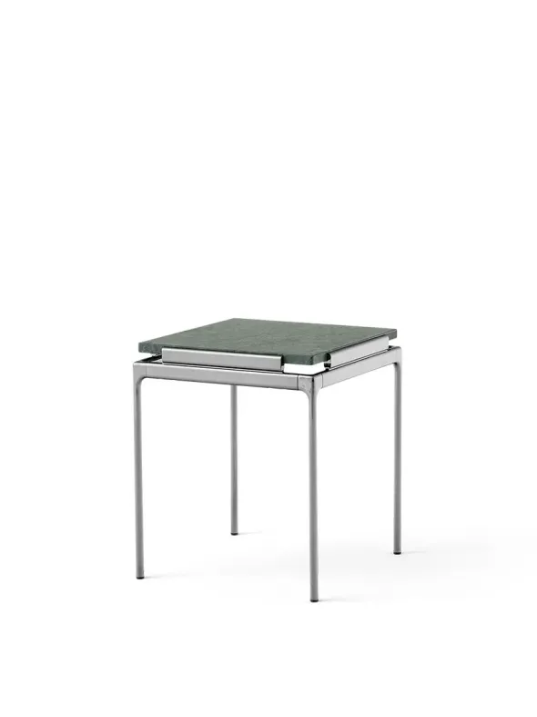 Sett LN11 Sidebord, verde guatemala marble / dark chrome fra &Tradition