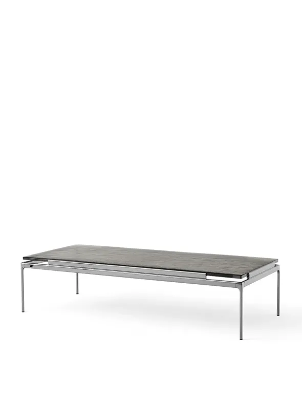 Sett LN12 Sofabord, smoked glass / dark chrome fra &Tradition