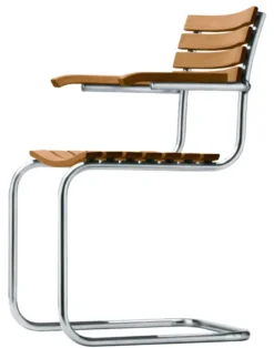S 40 F Outdoor cantilever chair, med armlæn fra Thonet