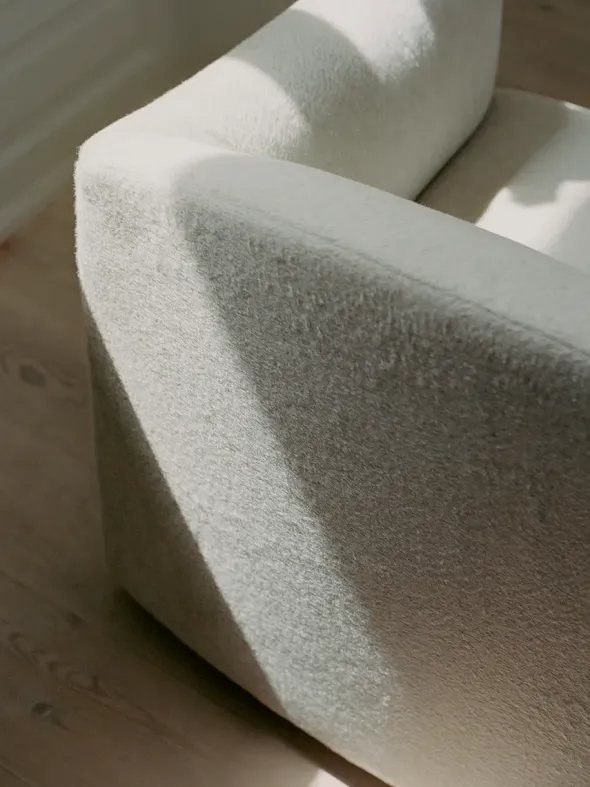 Shore Lounge Chair Extended Base, quill fra New Works