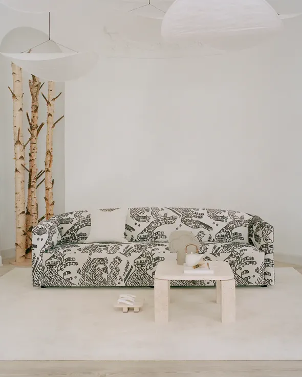 Shore Sofa 3 Seater Extended Base, taupe fra New Works