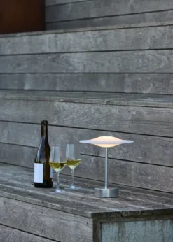 Sinus 22 Portable bordlampe, stål af Piet Hein