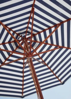 Skagerak Messina Parasol Ø270, Dark Blue Stripes fra Fritz Hansen