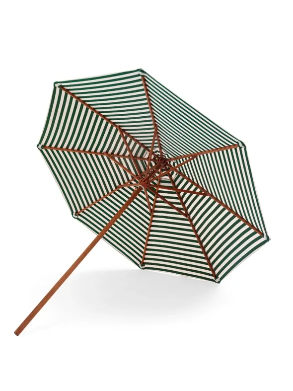Skagerak Messina Parasol Ø300, Light Apricot/Dark Green Stripes fra Fritz Hansen