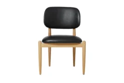 Slow spisebordsstol i eg, Ultra Black 41599 CMHR fra Stellar Works