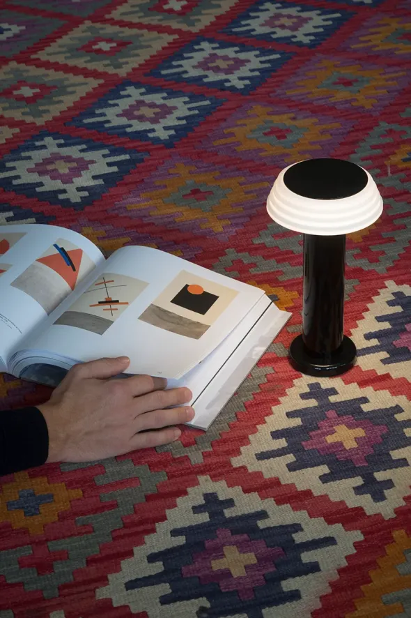 Sowden Light Portable Lamp PL1, black/white
