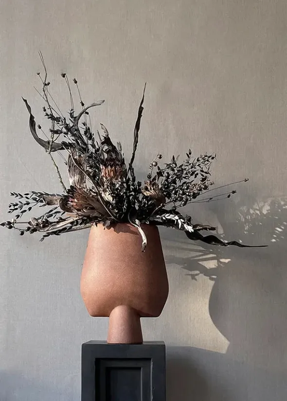 Sphere Vase Square - big, coffee fra 101 Copenhagen