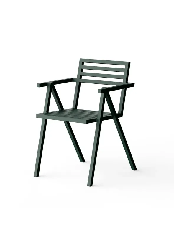 Stacking Arm Chair, grøn fra 19 Outdoors