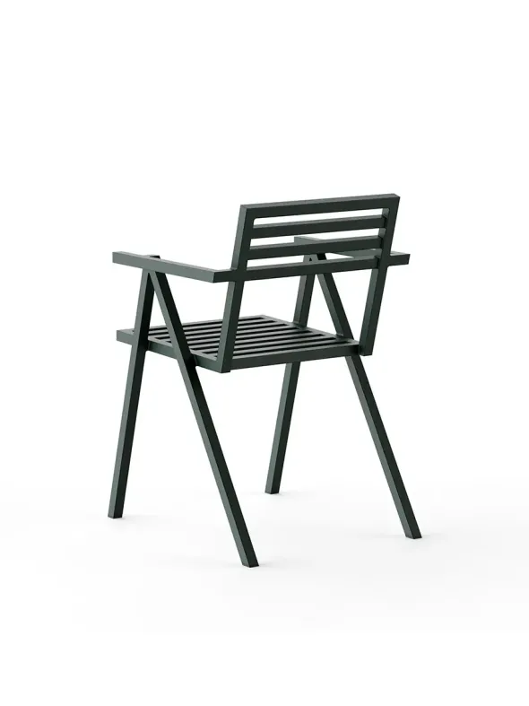Stacking Arm Chair, grøn fra 19 Outdoors