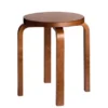 Stool E60, walnut stained fra Artek