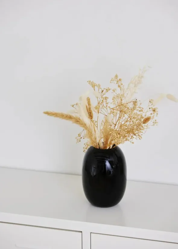 SUPER Vase fra Piet Hein (Sort/Opal)