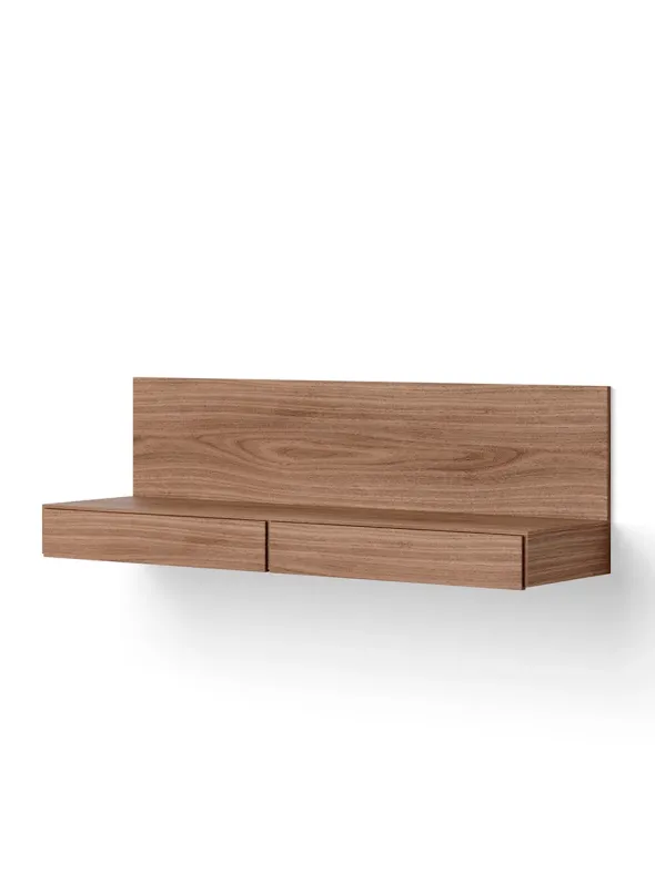 Tana Wall Mounted Media Module, walnut fra New Works