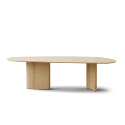 Tangent spisebord, rektangulær sæbebehandlet eg fra DK3